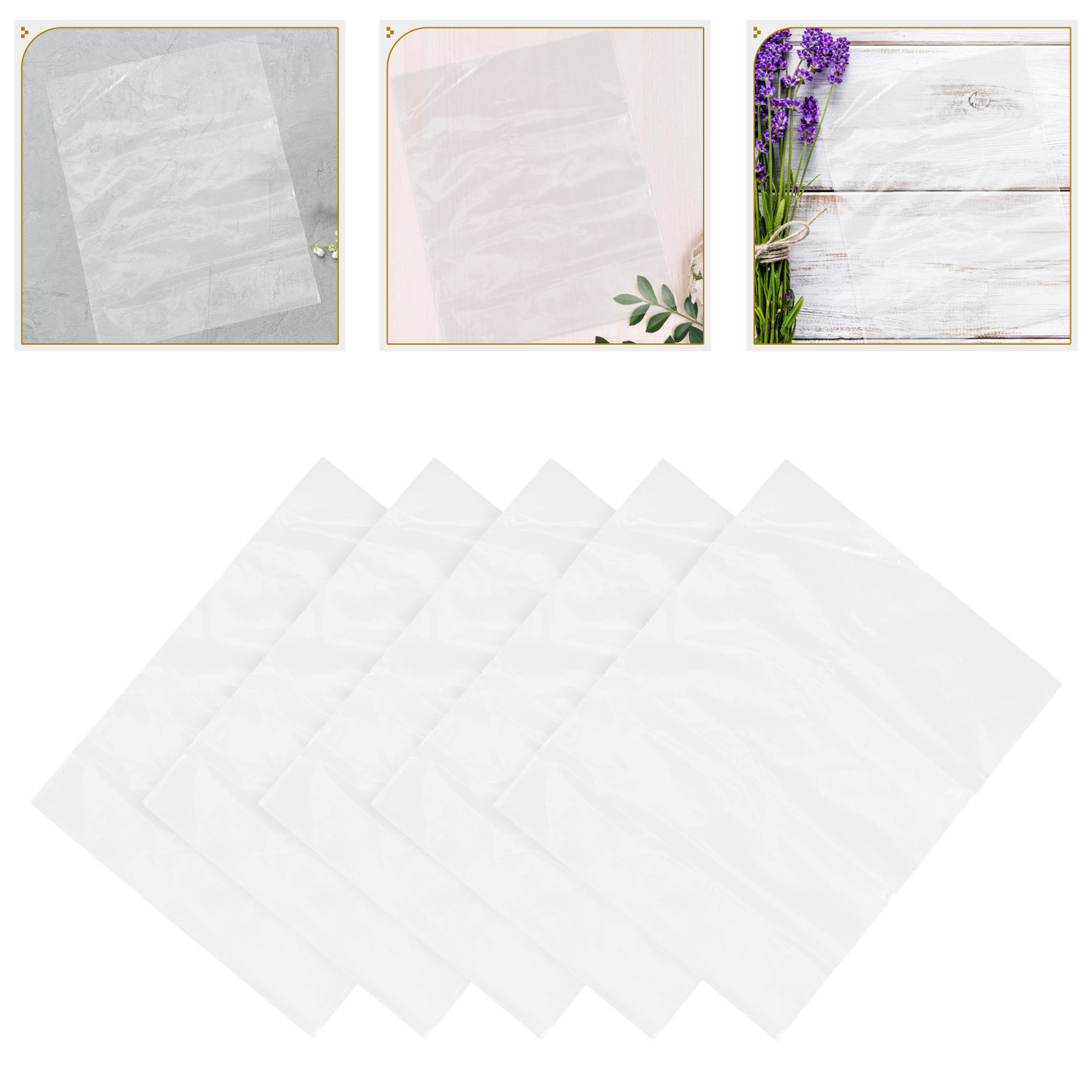 Nutrition & Fitness Hub Photos - 50pcs 꽃 가방 플라스틱 신선한 꽃