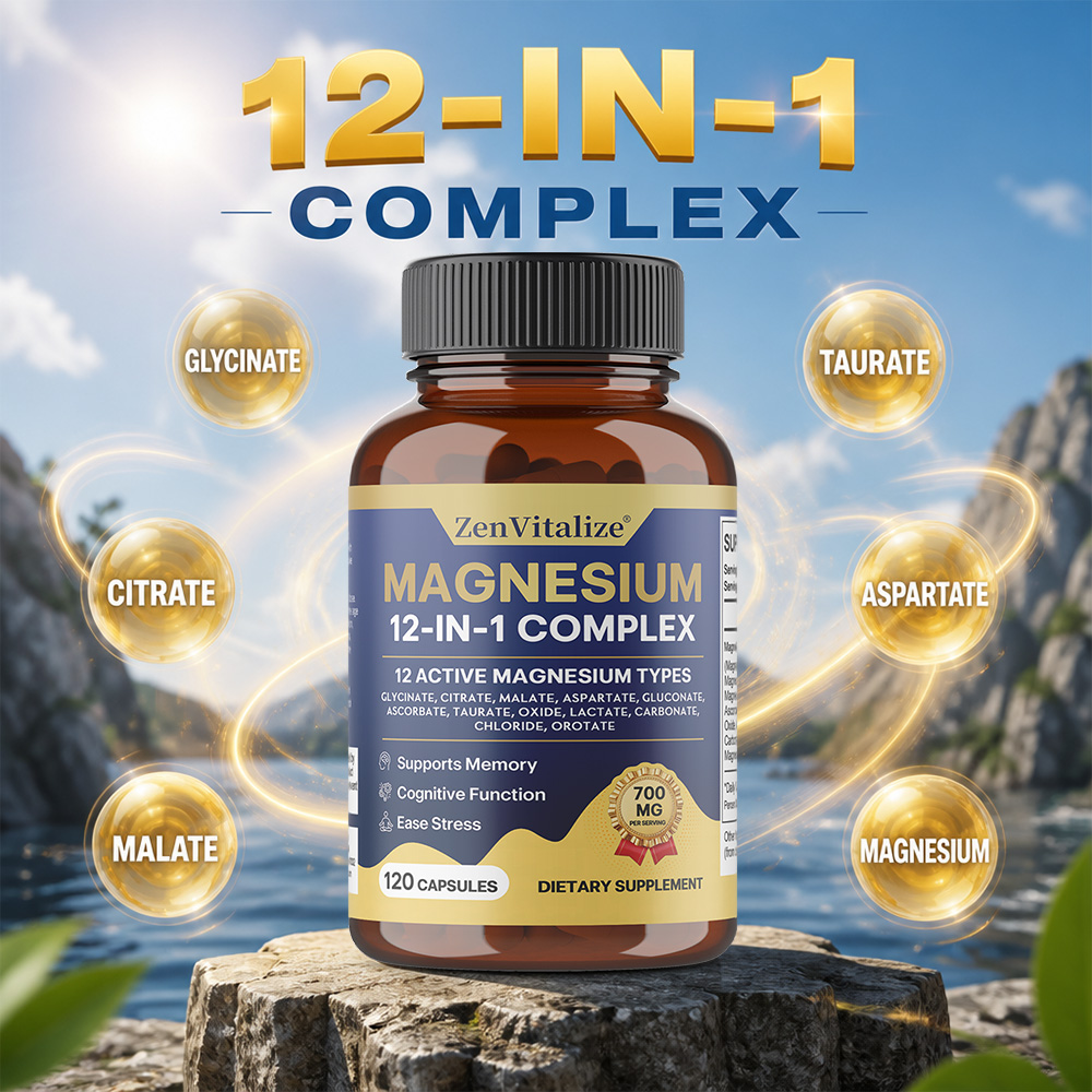 마그네슘 복합체 12 in 1 마그네슘 보충제 (글리시 - Magnesium Glycinate Capsule 리뷰 및 가격