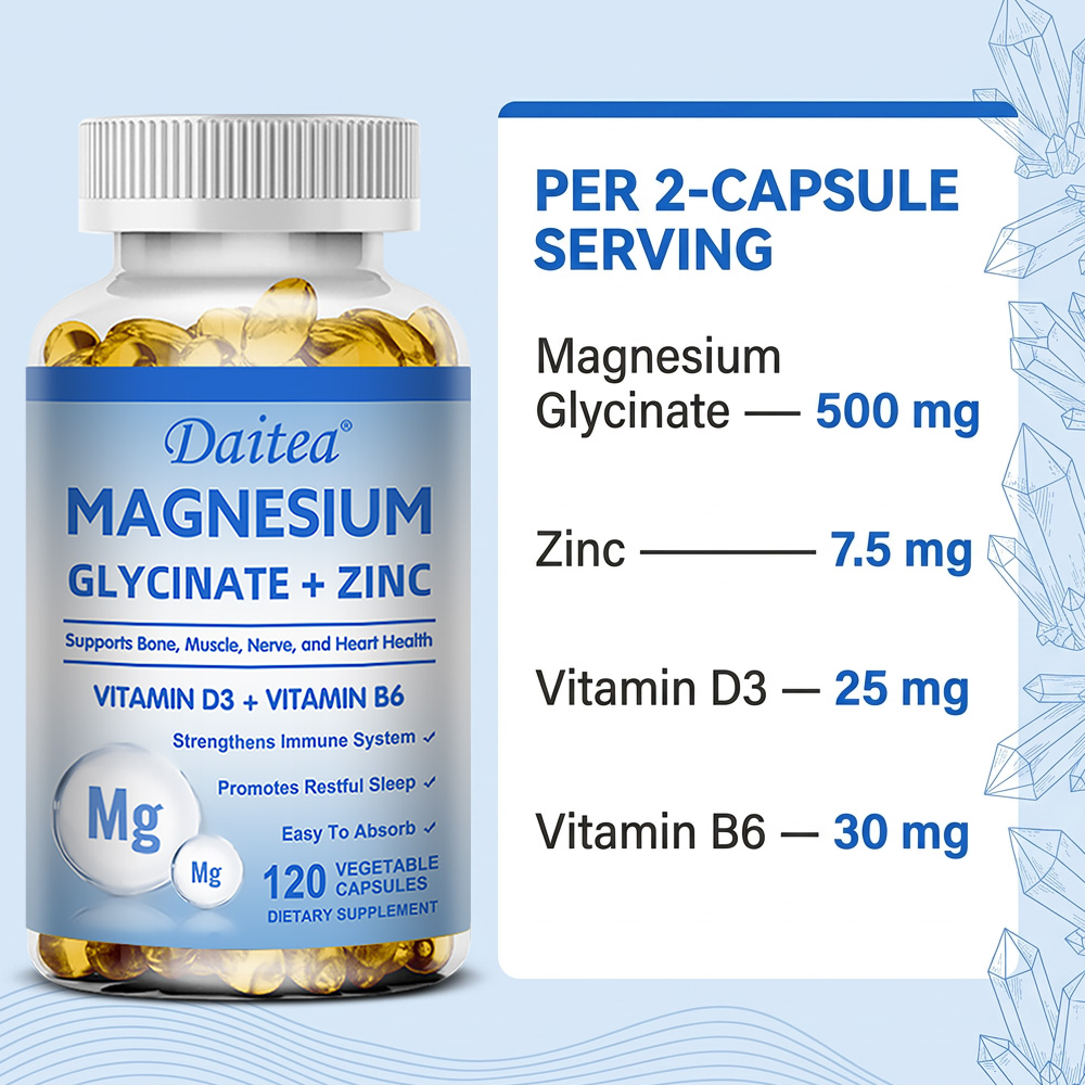 마그네슘 글리시네이트 + 아연 - 수면의 질 개선, 심 - Magnesium Glycinate Capsule 리뷰 및 가격