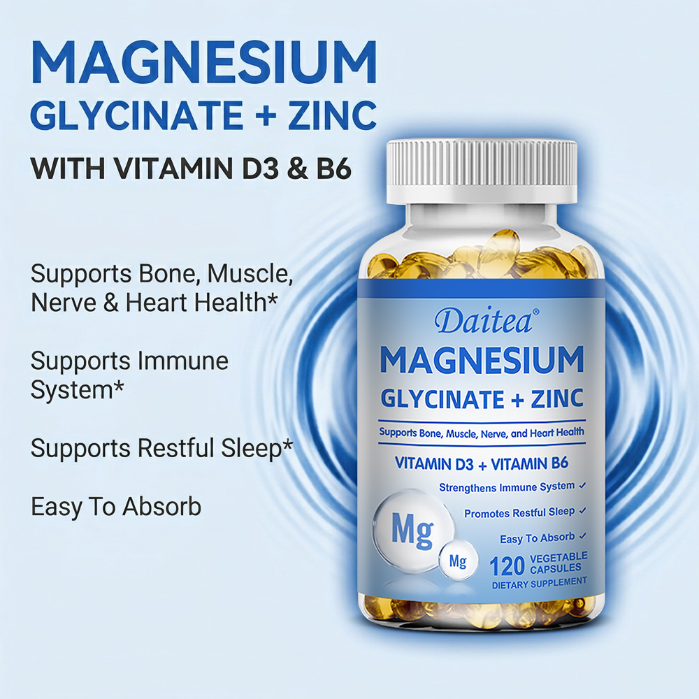 마그네슘 글리시네이트 + 아연 - 수면의 질 개선, 심 - Magnesium Glycinate Capsule 리뷰 및 가격