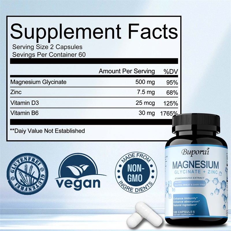 마그네슘 글리시네이트 & 아연 건강 보조 식품 - 뇌와 - Magnesium Glycinate Capsule 리뷰 및 가격