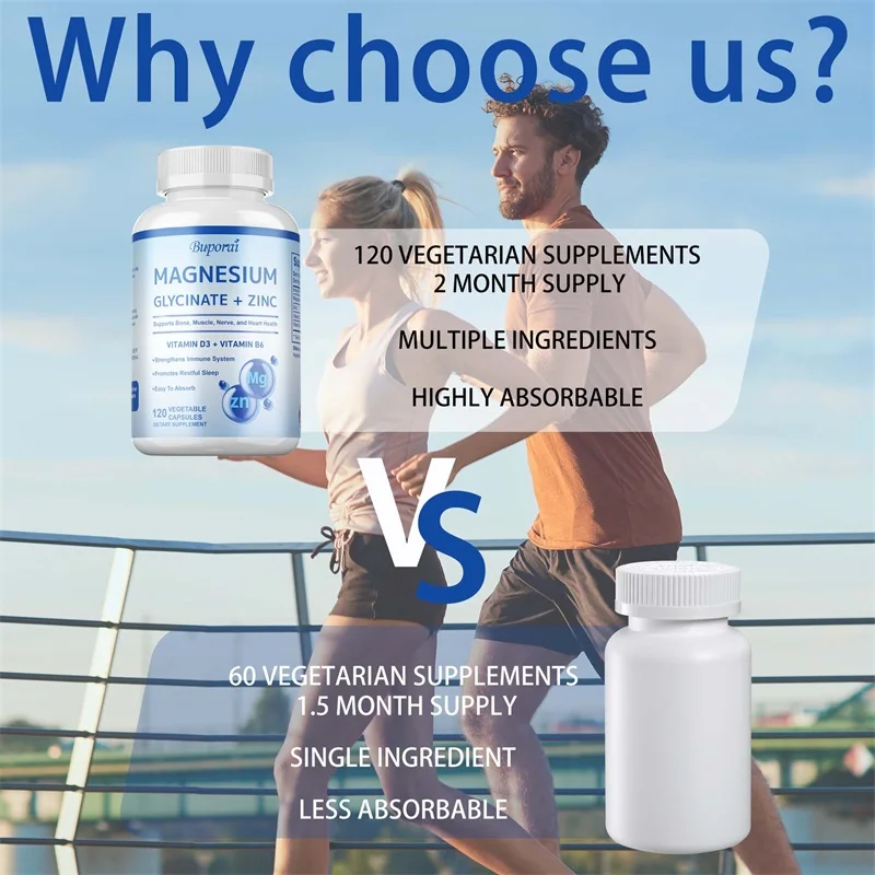 마그네슘 글리시네이트 + 아연 보충제 - 높은 흡수율, - Magnesium Glycinate Capsule 리뷰 및 가격
